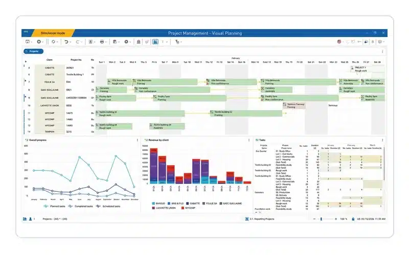 Feinplanung und Simulation der Produktion mit Visual Planning