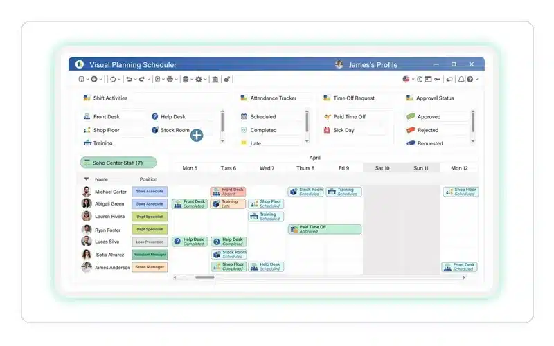 Personaleinsatzplanung mit Visual Planning für Teams und Mitarbeiter