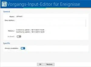 Visual Planning 10 - Vorgangs-Eingabe-Editor für Vorgänge