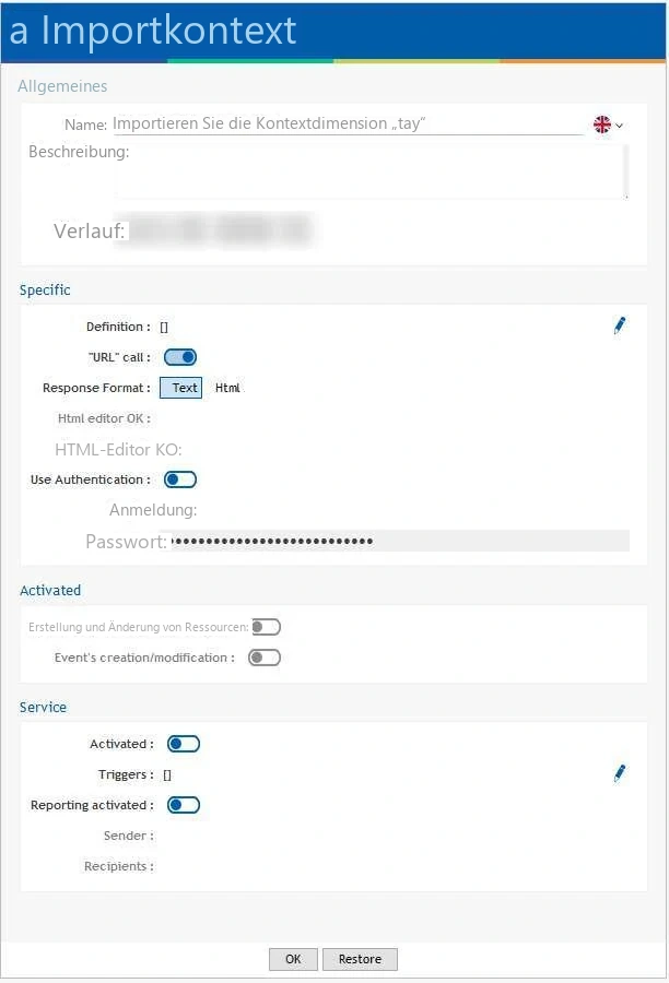 Visual Planning 10 - Import-/Export-Trigger