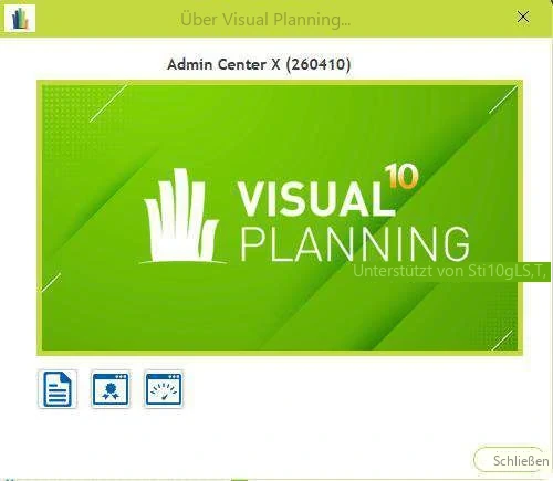 Visual Planning 10 - Admin Center: LEISTUNGSTESTS