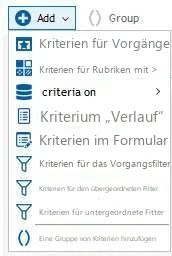 Visual Planning 10 - Vorgangsfilter