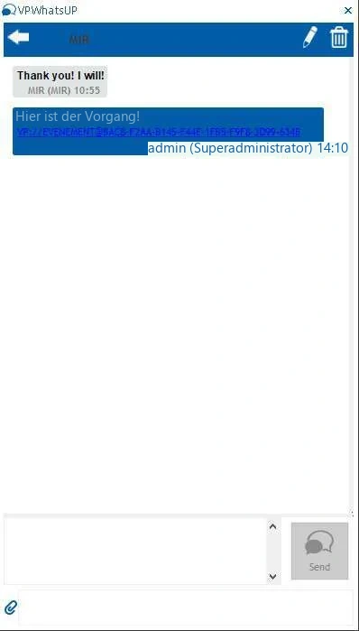 Visual Planning 10 - VPWhatsUp: Verwendung – Fortsetzung 1