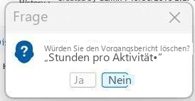 Visual Planning 10 - Klicken Sie auf den zu bearbeitenden Vorgangsbericht.
