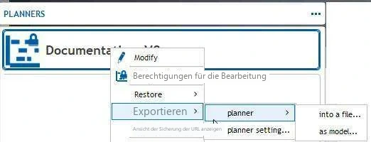 Visual Planning 10 - In eine Datei exportieren