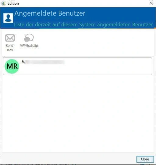 Visual Planning 10 - Symbol für angemeldete Anwender.