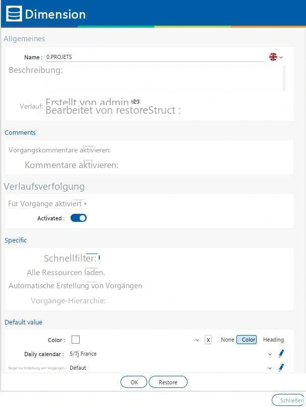 Visual Planning 10 - Deaktivieren eines Kommentars