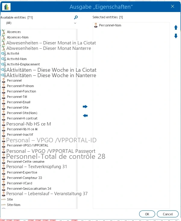 Visual Planning 10 - Vorgangsbericht: Konfiguration