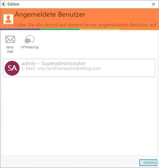 Visual Planning 10 - Symbol für angemeldete Anwender.