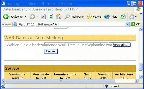 Visual Planning 10 - Installation auf einem bestehenden J2EE-Anwendungsserver