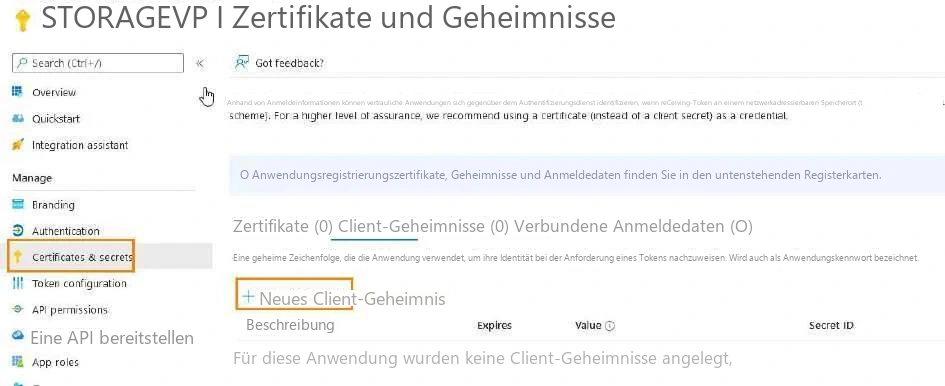 Visual Planning 10 - Fügen Sie ein „Client-Secret“ hinzu - Abbildung 2