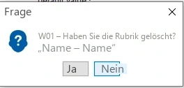 Visual Planning 10 - Eine Rubrik löschen - Abbildung 2