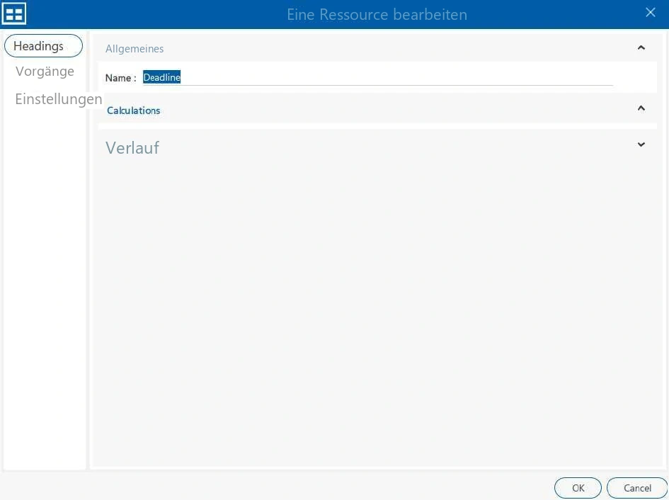 Visual Planning 10 - Erstellen einer Ressource aus einem Dimensionsimport