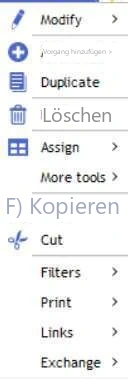 Visual Planning 10 - POP-UP-MENÜ: GANTT-Vorgänge-Ansicht