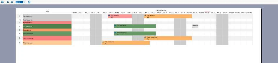 Visual Planning 10 - Drucken einer Ansicht: Konfiguration - Abbildung 2