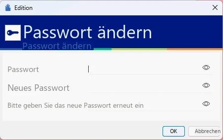 Visual Planning 10 - Passwort ändern
