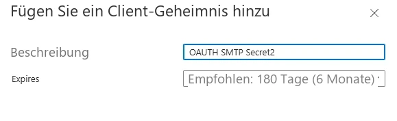 Visual Planning 10 - Konfiguration des SMTP-OAuth2-Servers - Abbildung 3