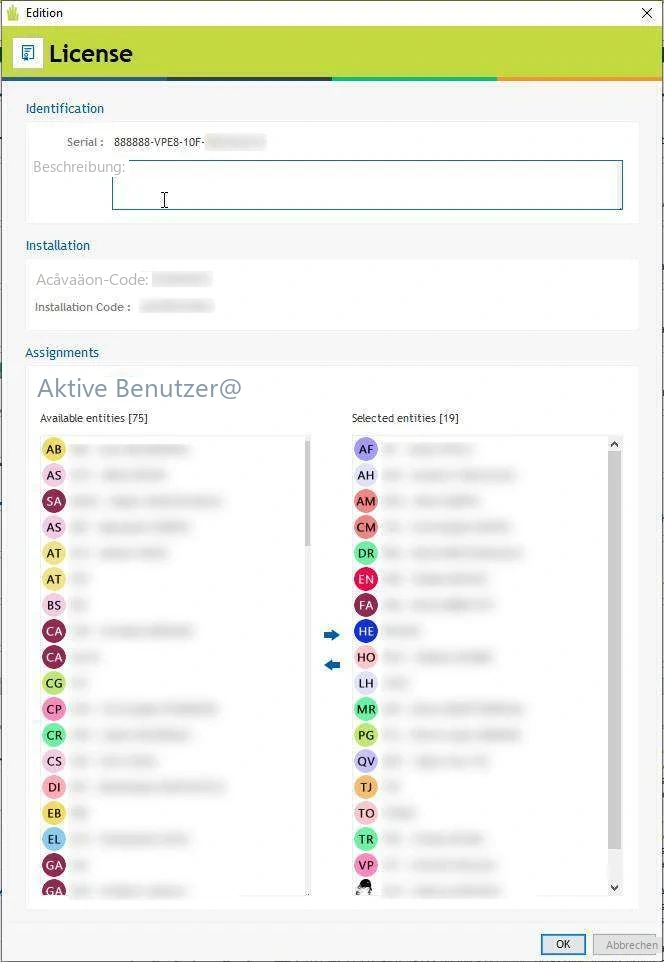 Visual Planning 10 - LIZENZVERWALTUNG