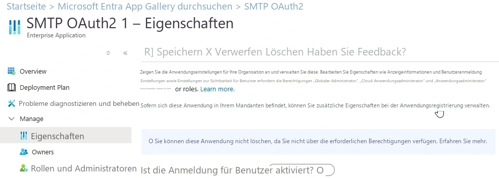 Visual Planning 10 - Konfiguration des SMTP-OAuth2-Servers - Abbildung 3