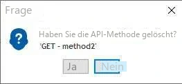 Visual Planning 10 - Die API-Methode zum Löschen von Vorgängen > „Delete“.