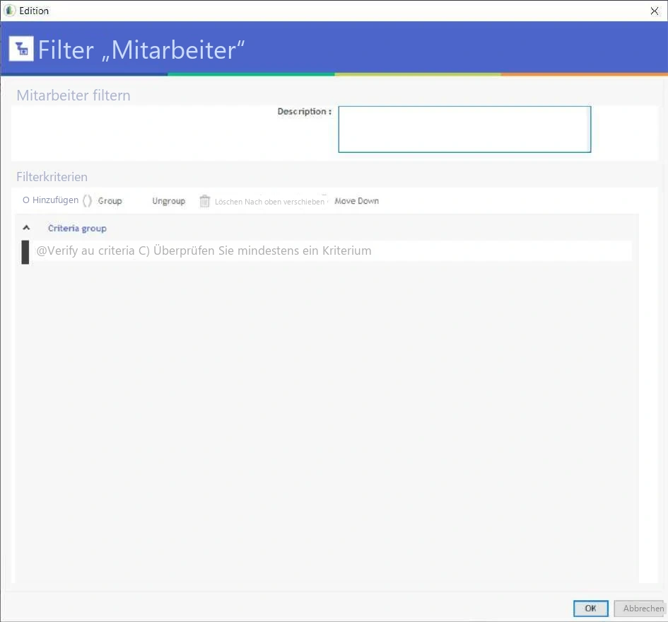 Visual Planning 10 - UMBENENNUNG EINES ANPASSBAREN FILTERS