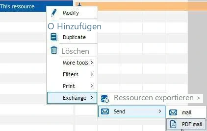 Visual Planning 10 - Versenden eines Ausdrucks für Ressourcen per E-Mail - Abbildung 2