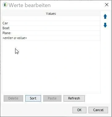 Visual Planning 10 - Fügen Sie der Liste ein Element hinzu