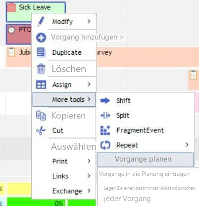 Visual Planning 10 - Vorgänge verdichten - Abbildung 1