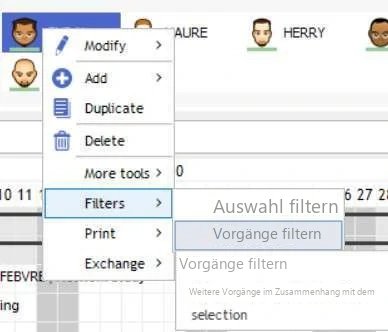 Visual Planning 10 - In der Ansicht der Ressourcen