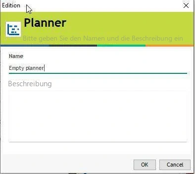 Visual Planning 10 - Einen Planer bearbeiten