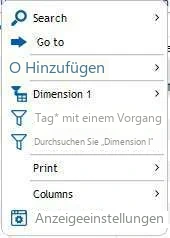 Visual Planning 10 - POP-UP-MENÜ: ANSICHT DER PLANUNG