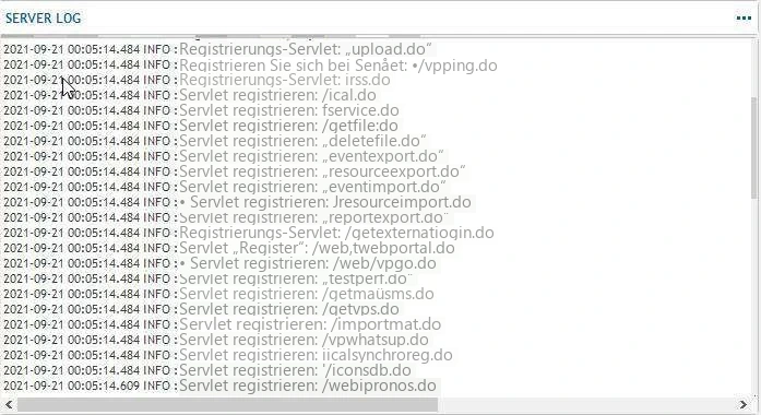 Visual Planning 10 - SHOW SERVER ‚LOGS‘ - Abbildung 2