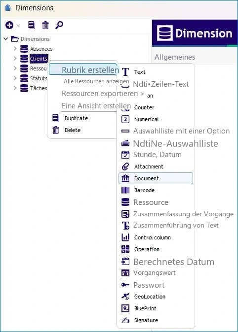 Visual Planning 10 - STRUKTUR: Rubrik zum Dokumenttyp
