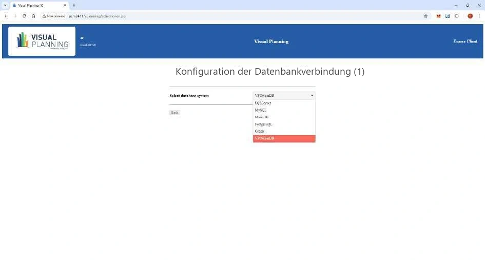 Visual Planning 10 - VERBINDUNG MIT DEM DBMS - Abbildung 2