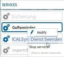 Visual Planning 10 - Den Dienst anhalten