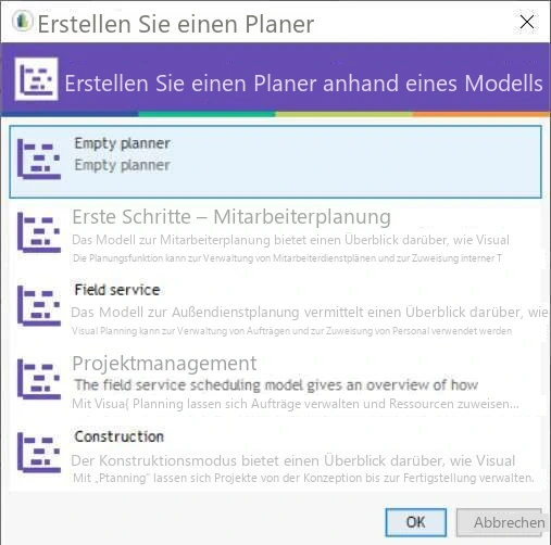 Visual Planning 10 - Erste Schritte