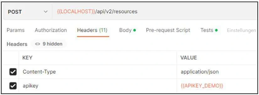 Visual Planning 10 - WebServices API REST, Version 2: API-Anfragen einrichten - Abbildung 1