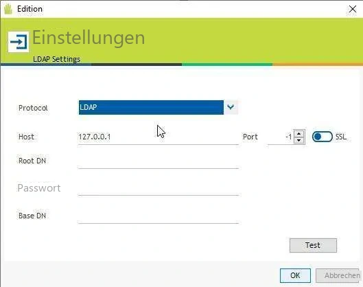 Visual Planning 10 - Admin Center: LDAP